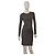Vestido ajustado drapeado de lana y cuero taupe Joseph – Talla 36