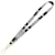 Chanel Coco Mark Canvas Neck Strap Black White Cloth
