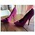 Décolleté Louis Vuitton Salomé Fucsia Nubuck Fuschia - vista 5
