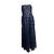 Vera Wang Abendkleid aus blauer Spitze mit Satinverzierung