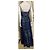 Vera Wang Abendkleid aus blauer Spitze mit Satinverzierung - Ansicht 4