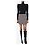 Theory Mini falda de lana con estampado de pata de gallo - talla UK 2 Castaño - vista 2