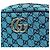 Borsa a spalla trapuntata Gucci GG Marmont con catena Blu Blu navy - vista 8
