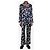 Autre Marque Navy and white silk pyjama set - size XS - view 3