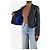 Maje Navy Leder Bikerjacke - Größe UK 10 Marineblau - Ansicht 4