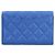 Timeless Chanel Matelassé Dreifach-Brieftasche Blau - Ansicht 2
