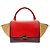 Trapèze Céline Celine Kleine Tricolor Trapeze Tasche aus Leder