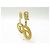 ORECCHINI VINTAGE CHANEL 1989 A PENDA LOGO CC DI CASTELLANE D'oro - vista 2