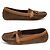 NUOVI MOCASSINI LOUIS VUITTON 35.5 IN CAMOSCIO MARRONE - vista 3