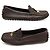 NUOVI MOCASSINI LOUIS VUITTON 36.5 IN PELLE GRAINED Marrone - vista 3