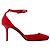 Peep Toe Pumps - Courreges - Jersey - Rot