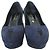 Autre Marque Décolleté in suede con plateau Sergio Rossi Blu Blu navy - vista 3