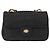 Bally Vintage Schultertasche aus gestepptem Leder mit Kette Schwarz