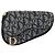 Pochette con zip Saddle Christian Dior in tela Diorissimo Blu
