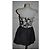 Vestido mini Luisa Spagnoli de algodón negro blanco - vista 4