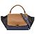 Céline Borsa 2 in 1 in pelle e suede blu navy e beige Trapeze