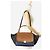 Céline Borsa 2 in 1 in pelle e suede blu navy e beige Trapeze - vista 2