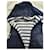 Chanel Sweatshirt / Kurzes Kleid Weiß Marineblau - Ansicht 3