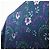 Autre Marque Langes Kleid aus Seidensatin mit Blumenmuster Drawer Blau Marineblau - Ansicht 3
