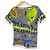 Blusa de manga corta plisada con estampado total ISSEY MIYAKE Multicolor