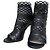 Christian Dior TATTOO Cutwork Leder Stiefeletten Sandalen Schwarz