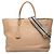 Bolsa tote conversível aberta Vitello Phenix marrom da Prada Caramelo