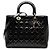 Dior Schwarz Große Lackleder Cannage Lady Dior