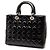 Dior Schwarz Große Lackleder Cannage Lady Dior - Ansicht 2