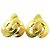 Chanel Vintage CC Heart Cut Out Drop Clip-On Metal D'oro