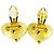Chanel Vintage CC Heart Cut Out Drop Clip-On Metal D'oro - vista 2
