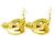 Chanel Vintage CC Heart Cut Out Drop Clip-On Metal D'oro - vista 3
