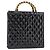 Bolsa de couro Chanel Chocolate bar Preto