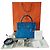 Borsa Hermès Kelly 28 in Pelle Blu - vista 3