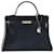 Hermès Borsa Hermes Kelly 32 in pelle box blu navy