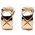 Chanel Coco Crush Collection 18K Beige Gold Hoop Earrings Golden