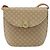 Céline Celine Vintage Macadam Schultertasche aus Canvas Mittel Beige