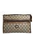 Clutch in pelle monogramma Gucci vintage grigio marrone