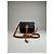 Vintage Courreges Leder Monogramm Schultertasche Schwarz Braun