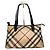 Vintage Burberry Nova Check Lederhandtasche Beige