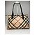 Vintage Burberry Nova Check Lederhandtasche Beige - Ansicht 9