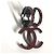 Orecchini in cristallo Coco Mark Swing di Chanel B17S con strass Nero Rosso - vista 2