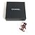 Orecchini in cristallo Coco Mark Swing di Chanel B17S con strass Nero Rosso - vista 4