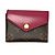 Louis Vuitton Monogram Canvas Dreifach-Brieftasche Braun Fuschia