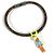 Bracciale Bangle Mascotte Hang It in Tela Monogram Louis Vuitton Marrone Giallo