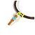 Bracciale Bangle Mascotte Hang It in Tela Monogram Louis Vuitton Marrone Giallo - vista 4