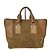 Bolsa Burberry Calaghan de couro e camurça camel Bege