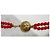 Collier collector chanel vintage Rouge Doré Bordeaux - vue 10