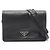 Bolso de Hombro Prada GLACE'CALF en Cuero Negro