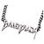 Balenciaga Typo Metal Antique Silver Necklace
