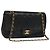 Chanel Vintage Classic Double Flap Quilted Lambskin Small Nero